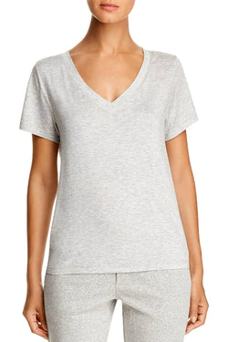 Calvin Klein Sleepwear Heather Grey Form V-Neck Modal Lounge Tee thumbnail 1