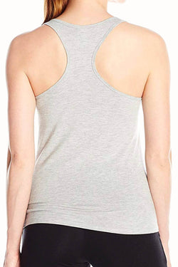 Calvin Klein Sleepwear Heather-Grey Logo Racerback Tank Top thumbnail 3