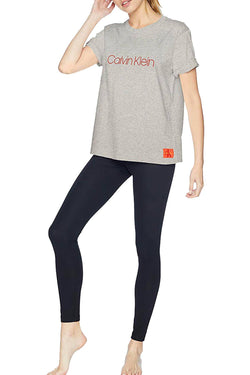 Calvin Klein Sleepwear Heather Grey Monogram Lounge Crew Tee thumbnail 3