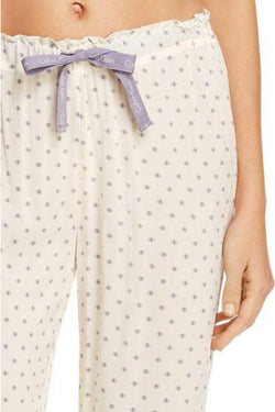 Calvin Klein Sleepwear Ivory Floating-Diamond Print Woven Viscose PJ Pant thumbnail 4