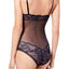 Calvin Klein Sleepwear Shoreline-Blue Sheer Bird-Lace Bodysuit