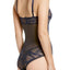 Calvin Klein Sleepwear Shoreline-Blue Sheer Bird-Lace Bodysuit