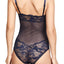 Calvin Klein Sleepwear Shoreline-Blue Sheer Bird-Lace Bodysuit