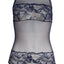 Calvin Klein Sleepwear Shoreline-Blue Sheer Bird-Lace Bodysuit