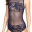 Calvin Klein Sleepwear Shoreline-Blue Sheer Bird-Lace Bodysuit