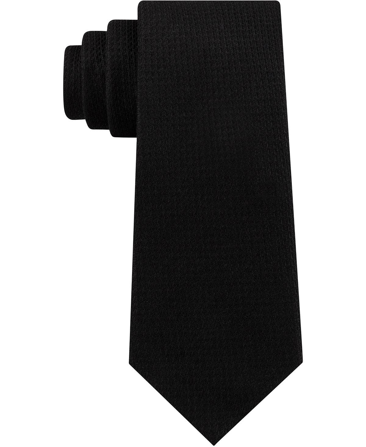 Calvin Klein Slim Houndstooth Tie Black