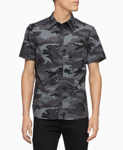 Calvin Klein Slim-fit Camouflage Shirt Charcoal thumbnail 1