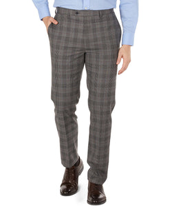 Calvin Klein Slim-fit Mini-check Dress Pants Grey/black Plaid thumbnail 4