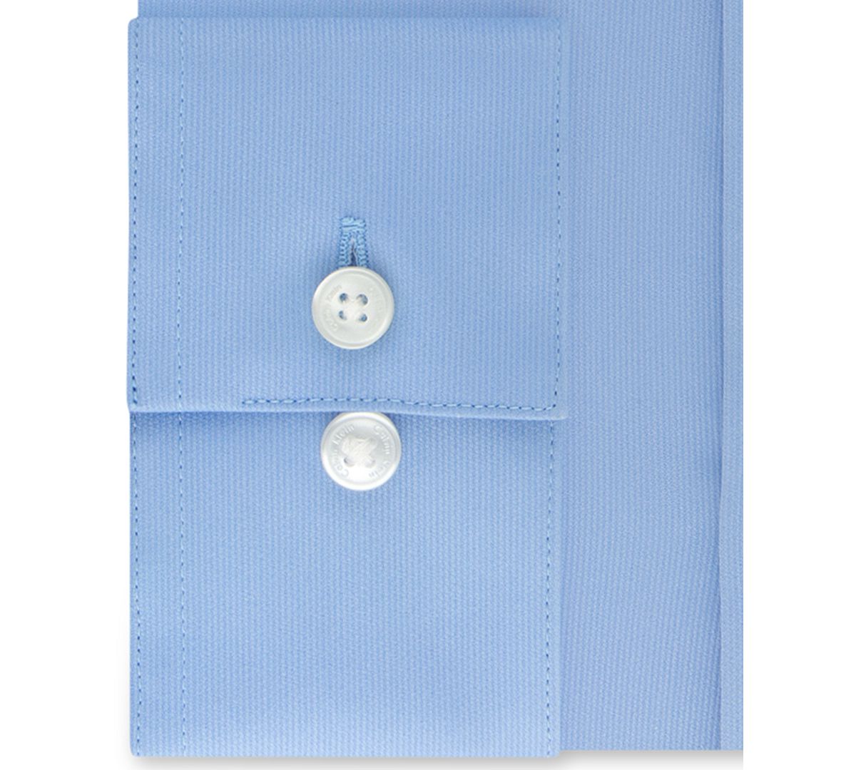 Calvin Klein Slim-fit Non-iron Performance Stretch Infinite Color Solid Dress Shirt Classic Blue