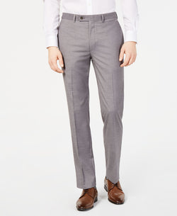 Calvin Klein Slim-fit Performance Stretch Wrinkle-resistant Dress Pants Light Grey thumbnail 1