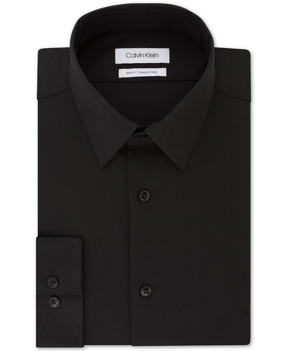 Calvin Klein Slim-fit Stretch Flex Collar Dress Shirt Online Exclusive Black