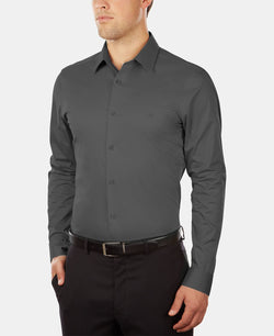 Calvin Klein Slim-fit Stretch Flex Collar Dress Shirt Online Exclusive Grey thumbnail 1