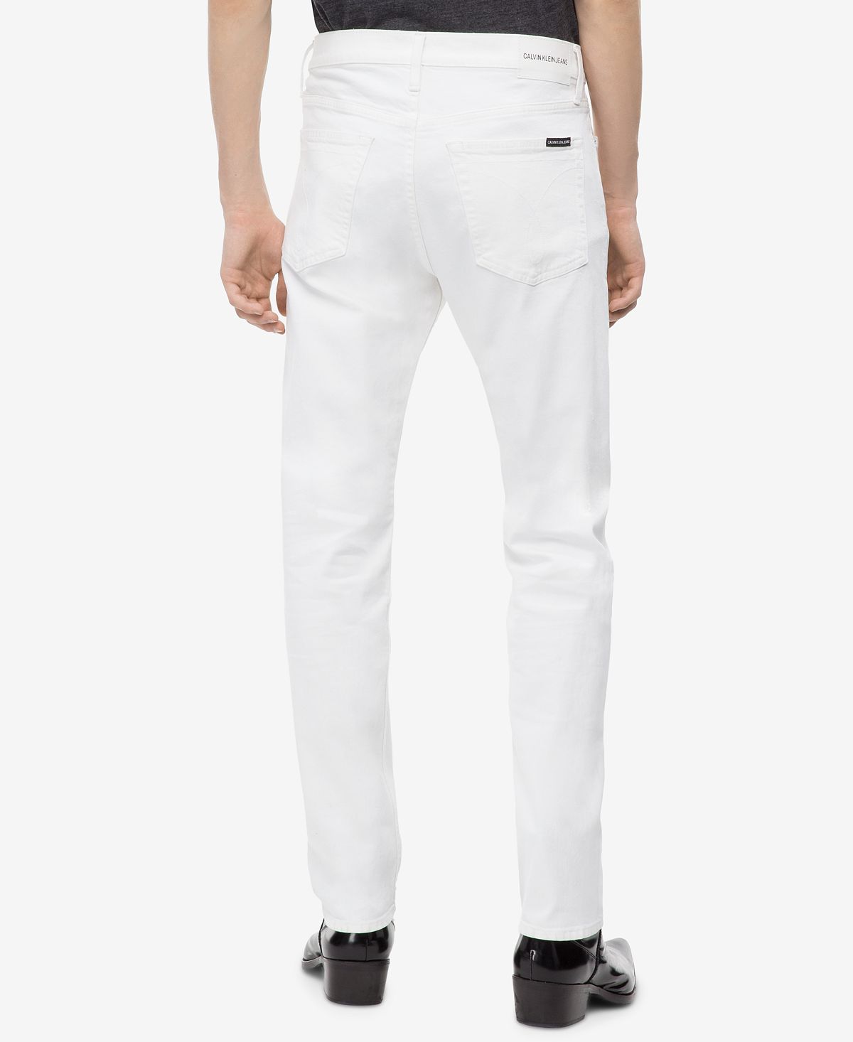 Calvin Klein Slim-fit Stretch Jeans Nantucket White