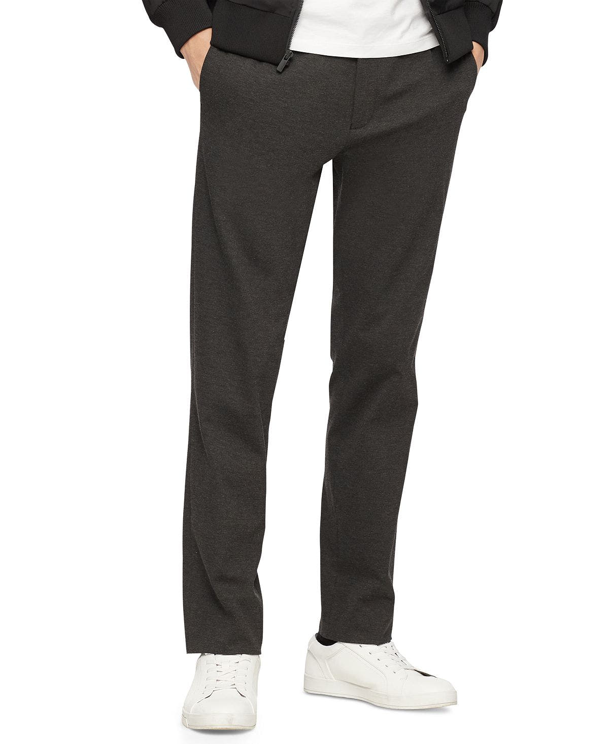 Calvin Klein Slim-fit Stretch Joggers Steel Gray Heather