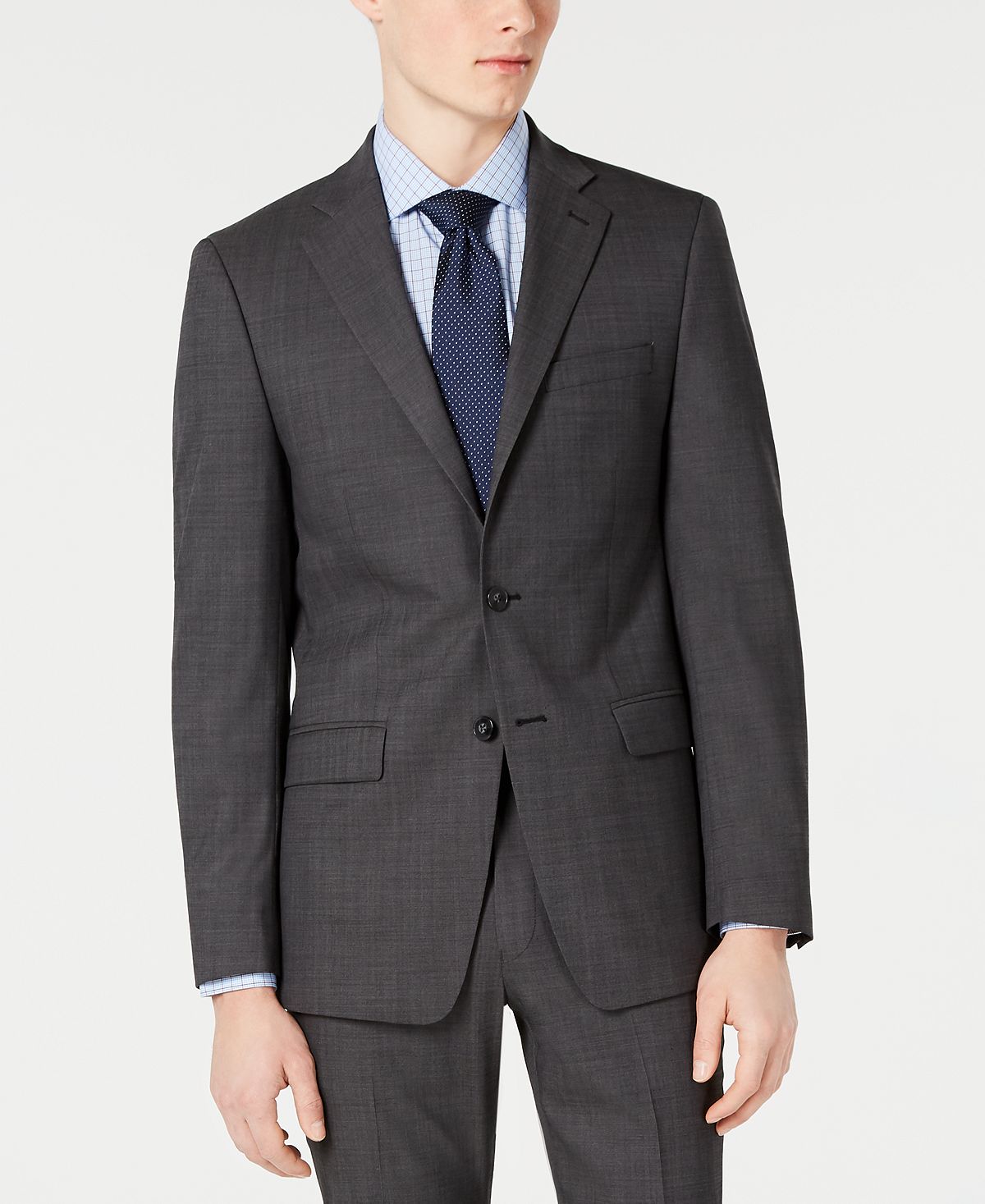 Calvin Klein Slim-fit Stretch Solid Suit Jacket Black