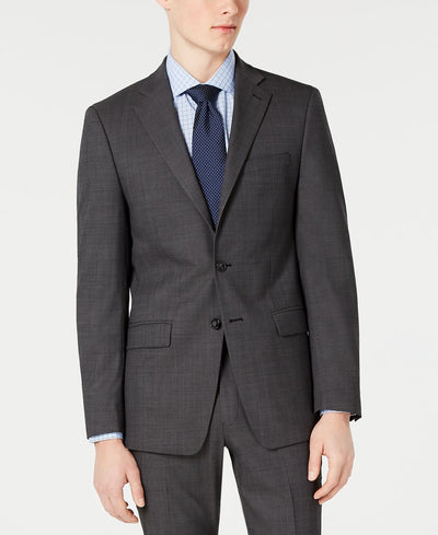 Calvin Klein Slim-fit Stretch Solid Suit Jacket Black