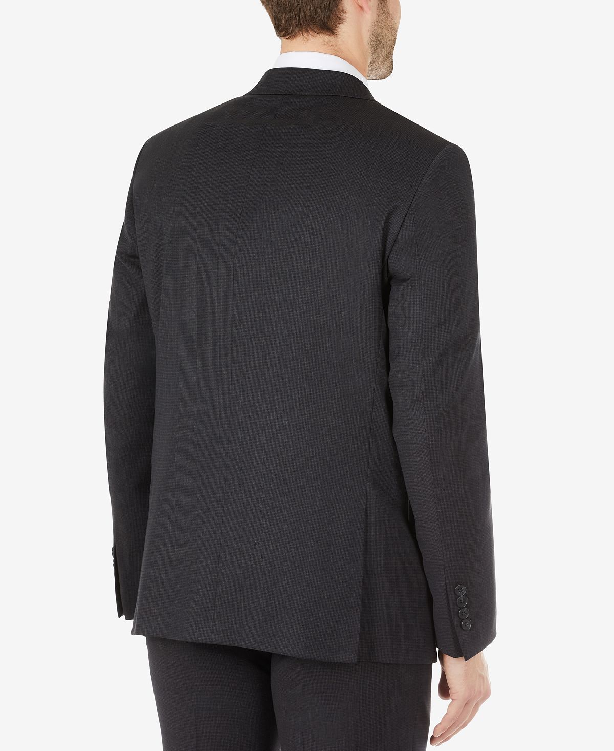 Calvin Klein Slim-fit Wool Suit Separates Jacket Black/brown