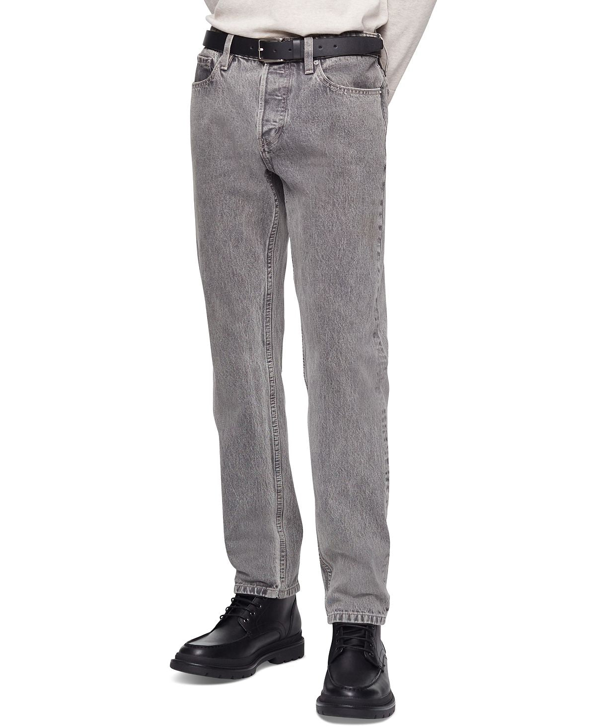 Calvin Klein Slim-straight Fit Stretch Jeans Palmer Grey