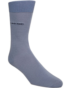 Calvin Klein Socks Giza Cotton Flat Knit Crew Stonewash thumbnail 2