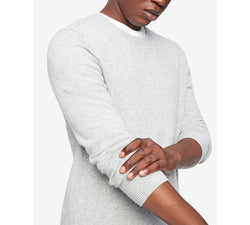 Calvin Klein Solid Crewneck Merino Wool Sweater Heroic Grey Heather thumbnail 2