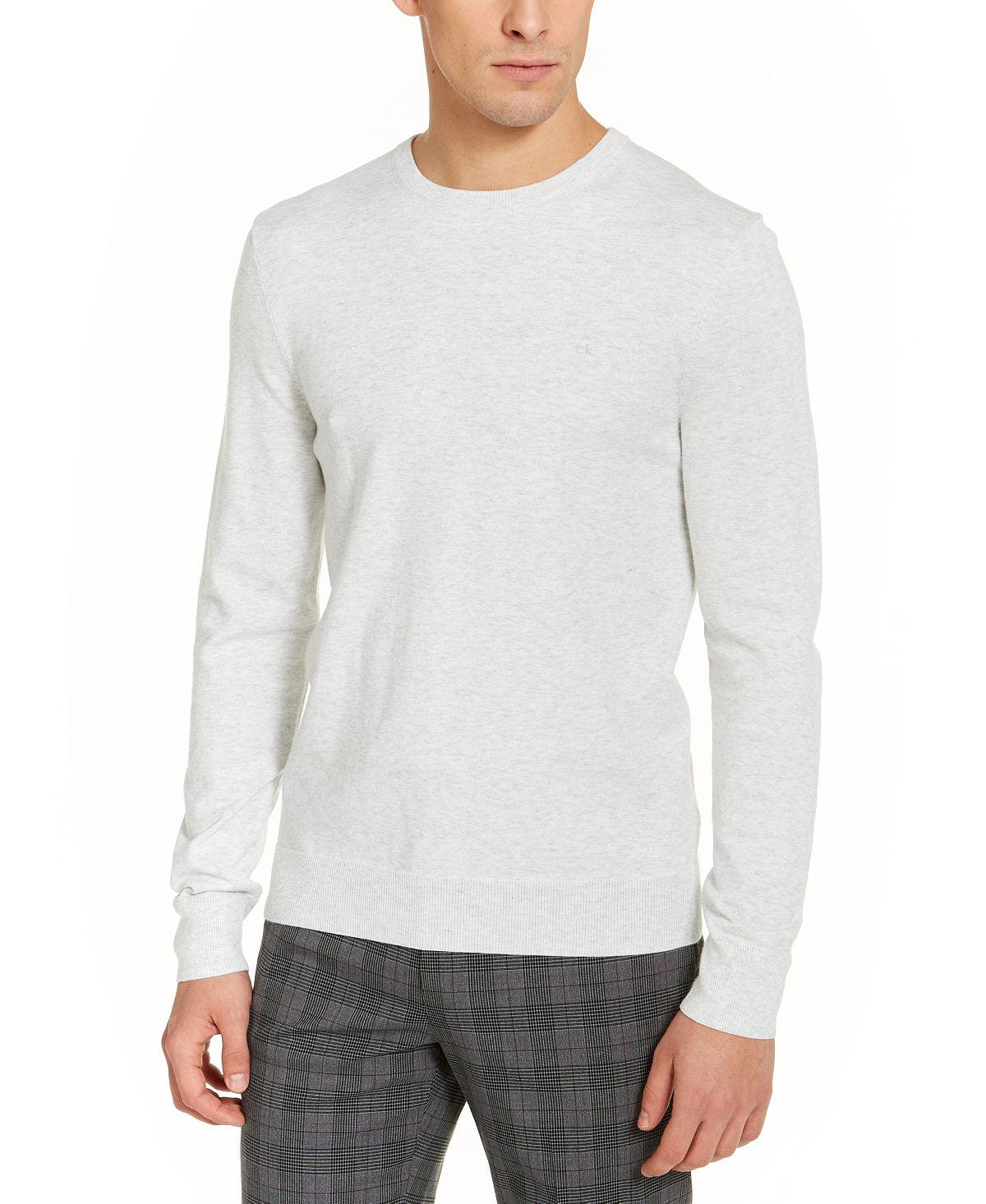 Calvin Klein Solid Liquid Sweater Pale Grey Heather