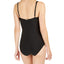 Calvin Klein Solid Pleated One-piece Swimsuit Black Sandstone