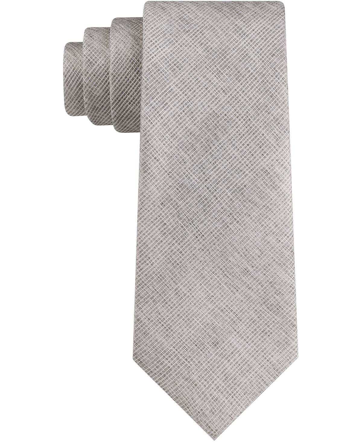 Calvin Klein Solid Unsolid Skinny Tie Iced Grey