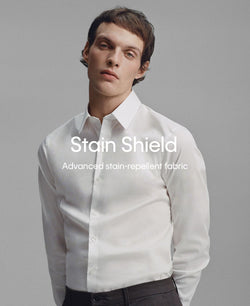Calvin Klein Stain Shield Extreme Slim-fit Wrinkle-free Stretch Dress Shirt Red Multi thumbnail 2