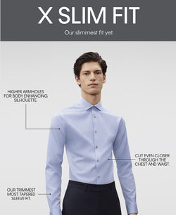 Calvin Klein Stain Shield Extreme Slim-fit Wrinkle-free Stretch Dress Shirt Red Multi thumbnail 3