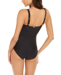 Calvin Klein Starburst Printed One-piece Swimsuit Black Garden Floral thumbnail 2