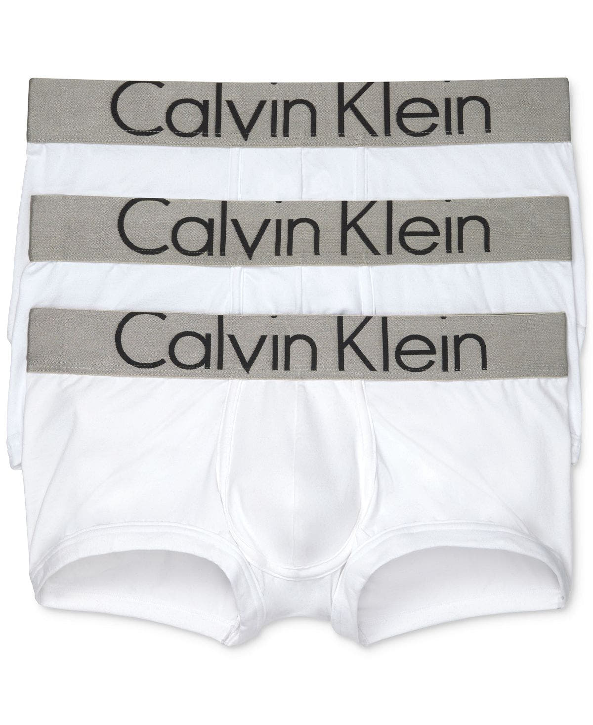Calvin Klein Steel 3-pk. Micro Low-rise Trunks White