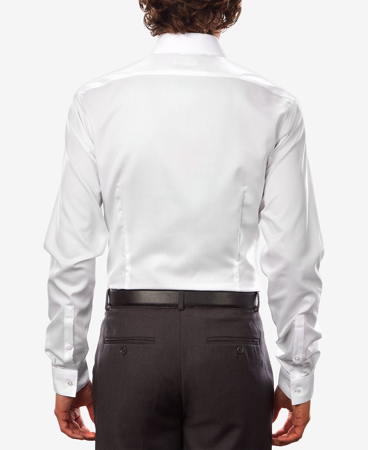Calvin Klein Steel Extra-slim Fit Non-iron Performance Herringbone Dress Shirt White