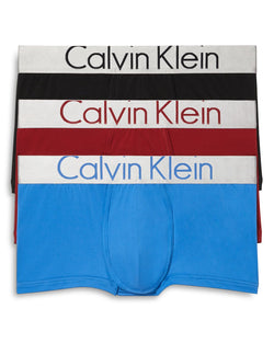 Calvin Klein Steel Low Rise Trunks Pack Of 3 Black/Blue/Red thumbnail 1