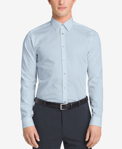 Calvin Klein Steel Slim Fit Non Iron Performance Herringbone Point Collar Dress Shirt thumbnail 2