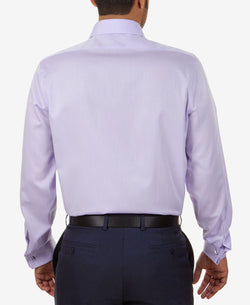 Calvin Klein Steel Slim-fit Non-iron Performance Herringbone French Cuff Dress Shirt Purple thumbnail 3