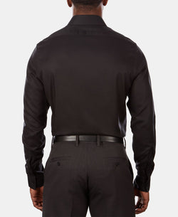 Calvin Klein Steel Slim-fit Non-iron Stretch Performance Dress Shirt Jet Black thumbnail 3