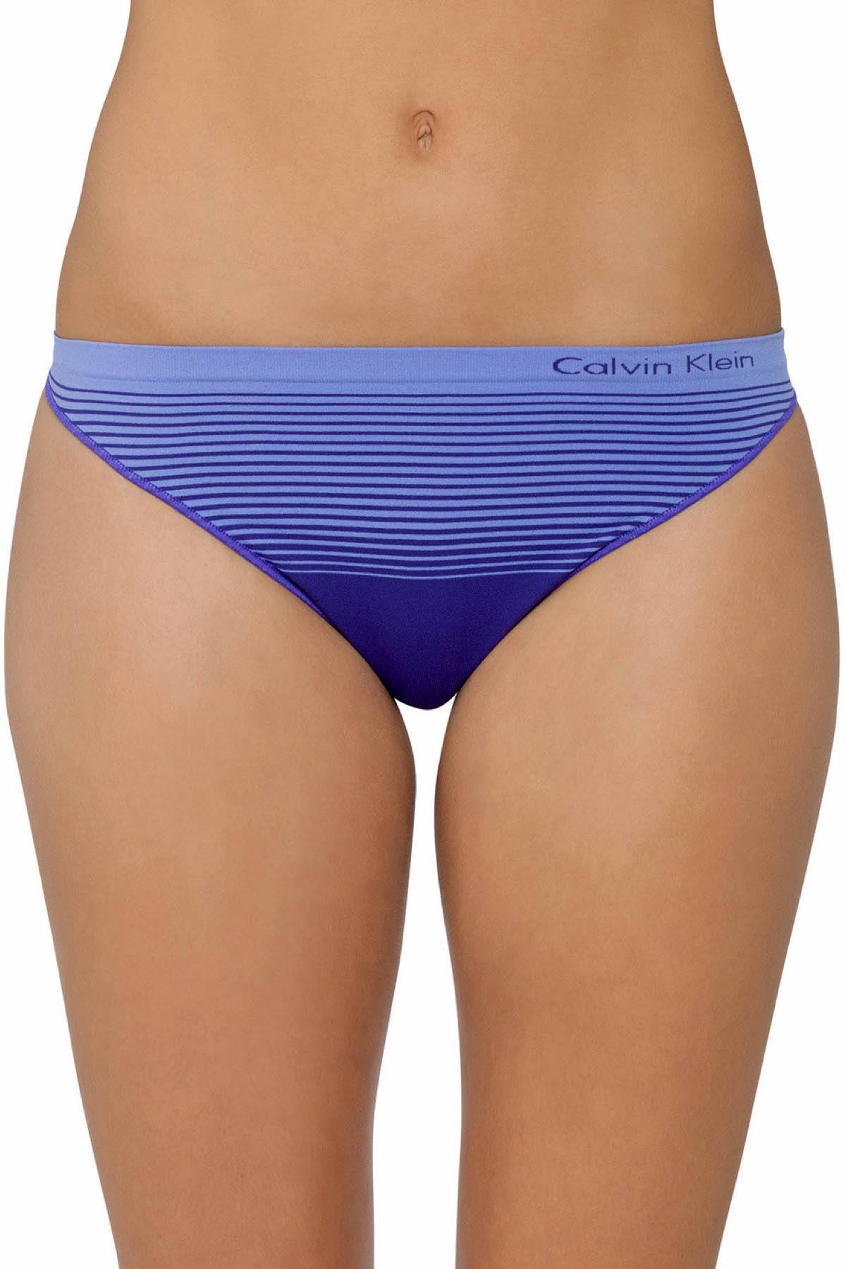 Calvin Klein Stimulate/Tranquil-Blue Seamless Illusions Thong