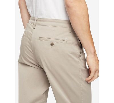 Calvin Klein Straight-fit Stretch Chino Pants Vintage Khaki
