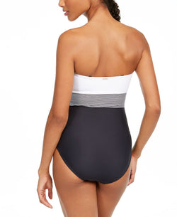Calvin Klein Strapless Printed Tummy Control One-piece Swimsuit Earl Multi Country Club Floral thumbnail 3
