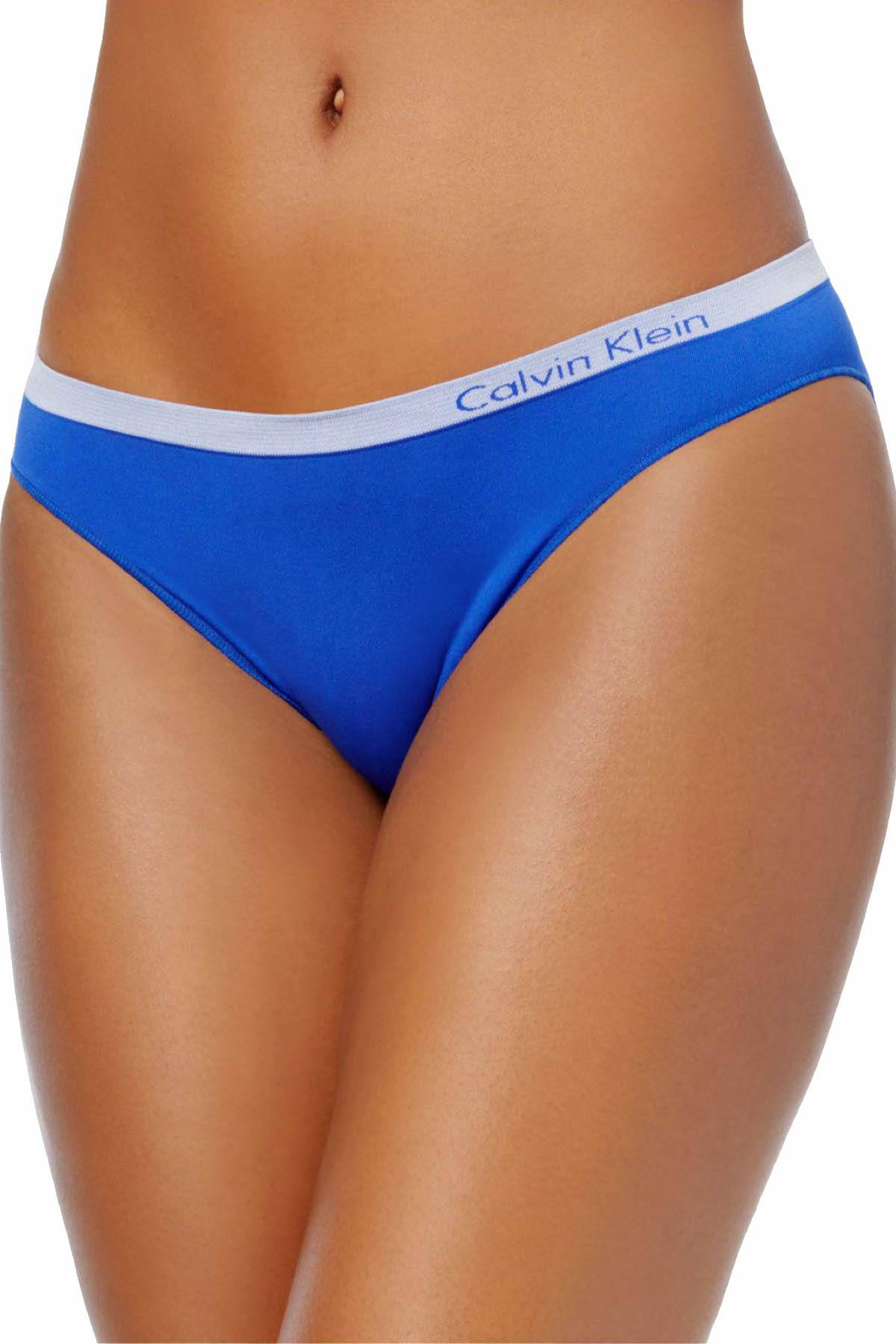 Calvin Klein Streak-Blue Pure Seamless Thong