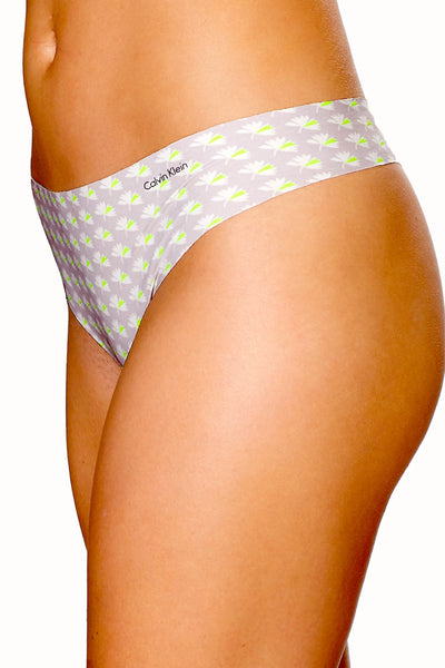 Calvin Klein Streaked-Floral-Printed Invisibles Thong