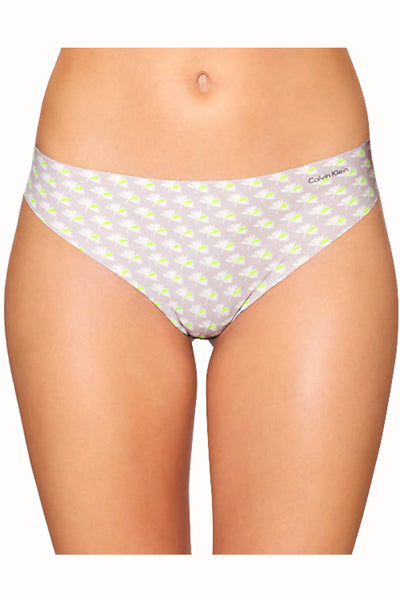 Calvin Klein Streaked-Floral-Printed Invisibles Thong