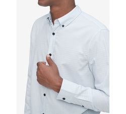 Calvin Klein Stretch Yarn-dyed Grid Shirt Forever Blue thumbnail 2