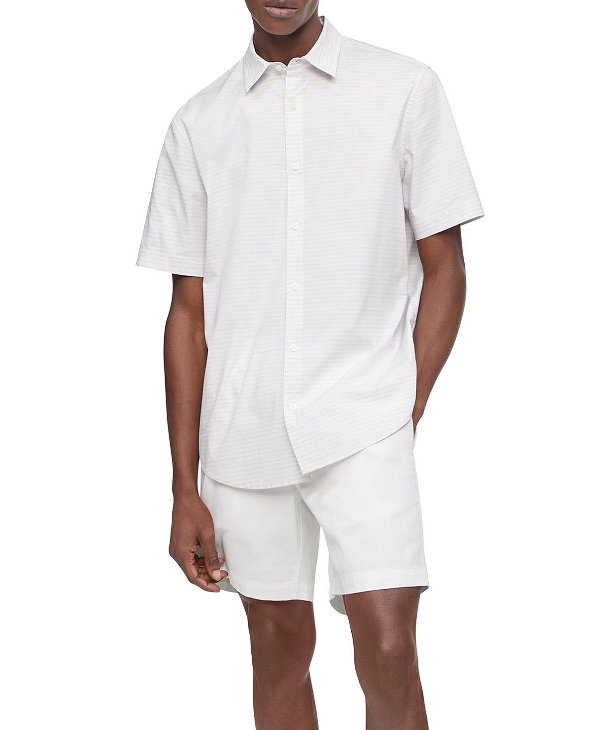 Calvin Klein Striped Shirt Brilliant White