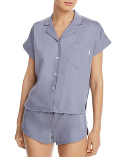 Calvin Klein Striped Sleep Tunic Blue Granite thumbnail 1