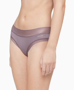 Calvin Klein Striped-waist Hipster Underwear Qd3672 Plum Dust thumbnail 1