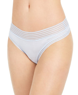 Calvin Klein Striped-waist Thong Underwear Qd3670 Ice Pulp thumbnail 1