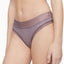 Calvin Klein Striped-waist Thong Underwear Qd3670 Plum Dust