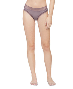 Calvin Klein Striped-waist Thong Underwear Qd3670 Plum Dust thumbnail 2