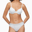 Calvin Klein Striped-waist Thong Underwear Qd3670 Polished Blue